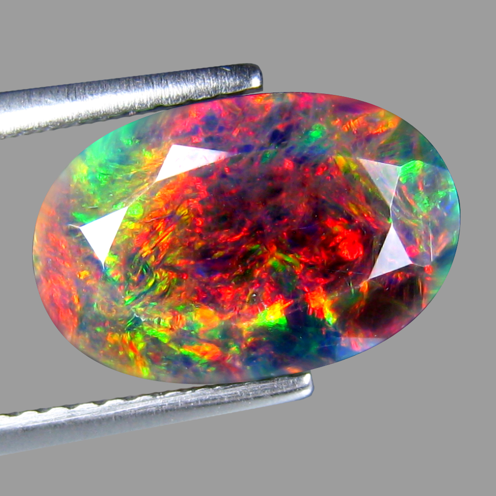 2.75 CTS SHIMMERING FIRE LUSTROUS NATURAL SOLID BLACK FIRE OPAL LOOSE