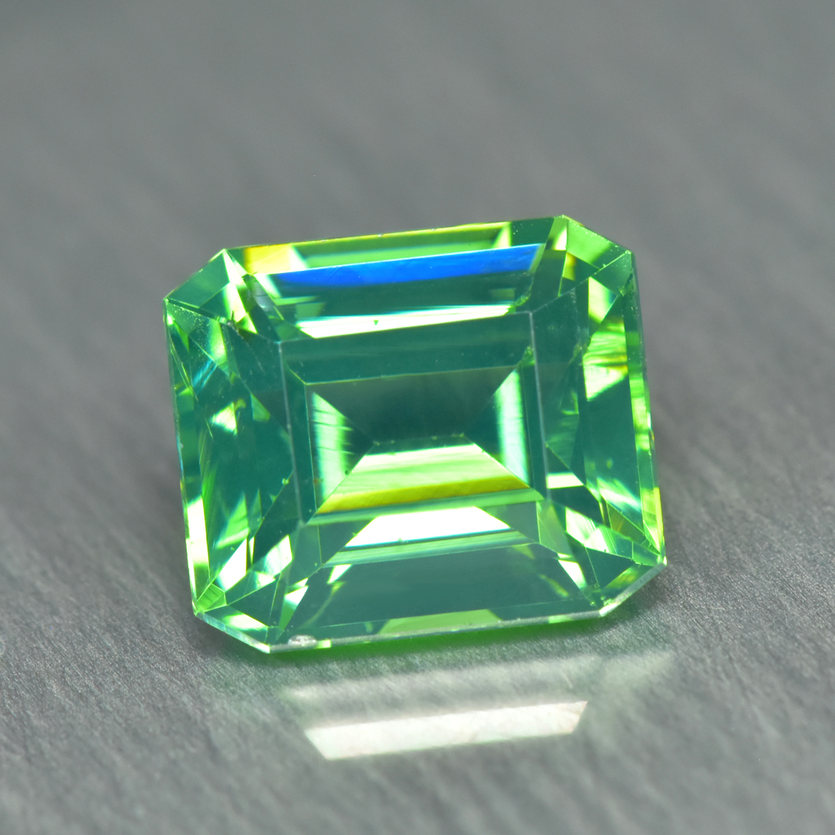 1.83Ct Octagan, Attractive Natural Intense Green Zircon Gemstone
